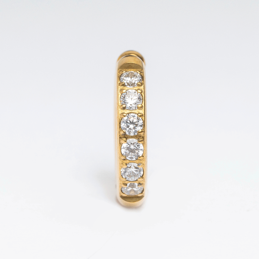 Ear cuff de acero inoxidable dorado