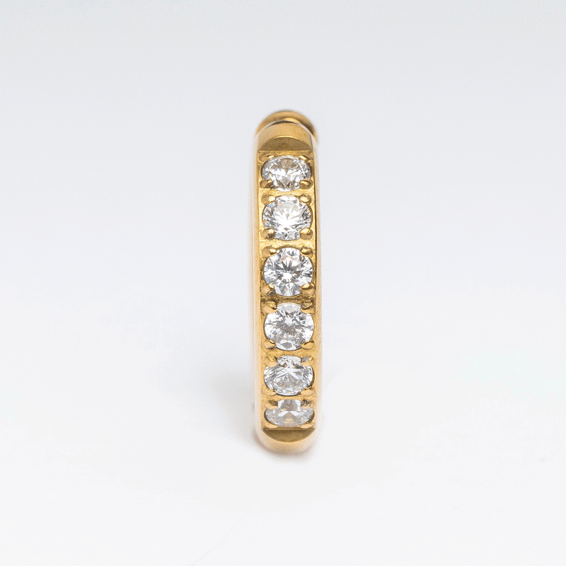 Ear cuff de acero inoxidable dorado