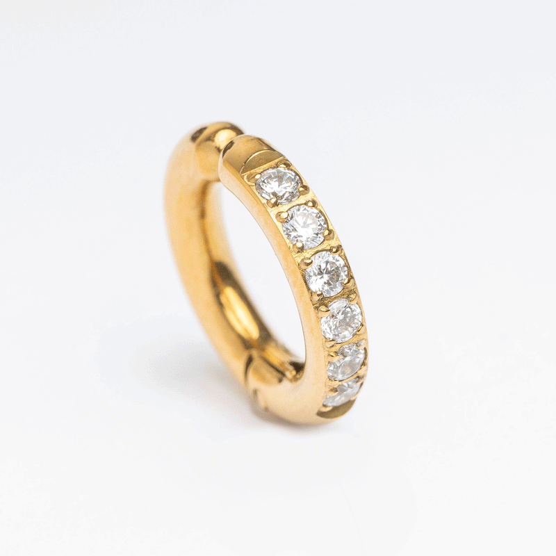 Ear cuff de acero inoxidable dorado