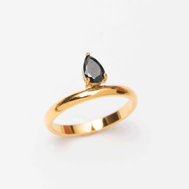 Black Drop Ring
