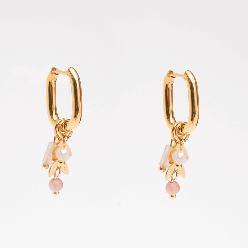 Pink Feather Earrings