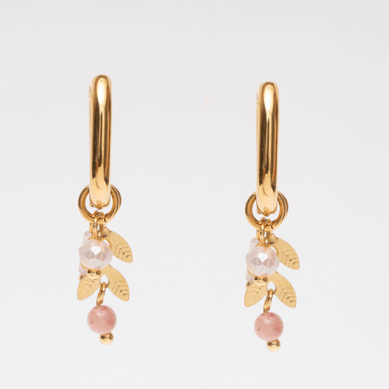 Pink Feather Earrings