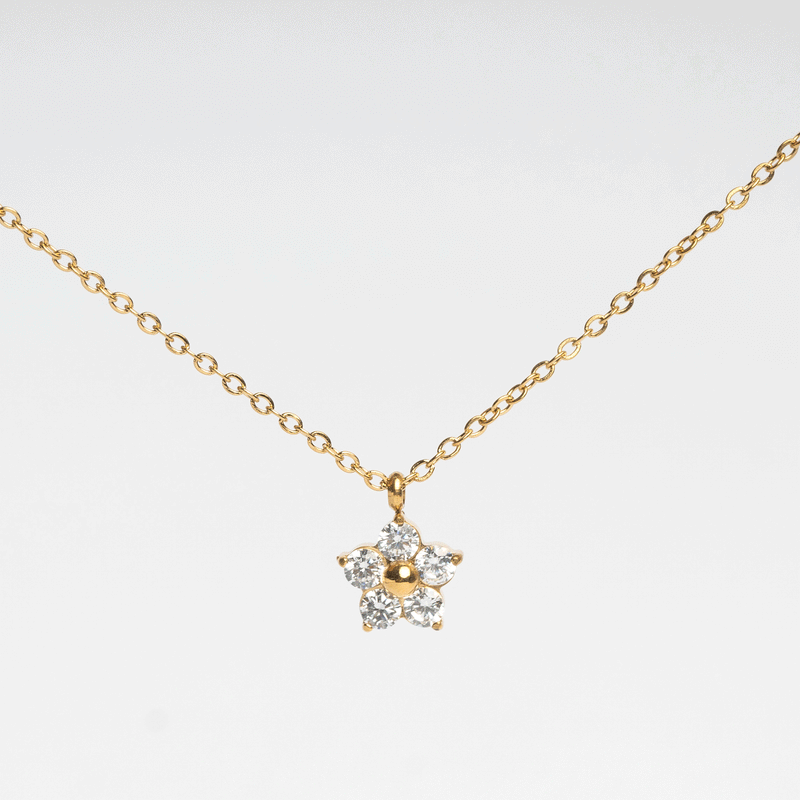 Pansy Flower Necklace