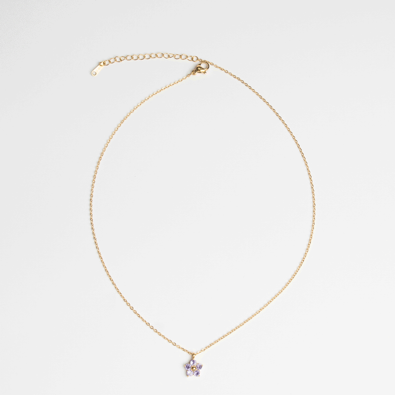 Pansy Flower Necklace