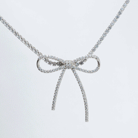 Silver Ribbon Necklace