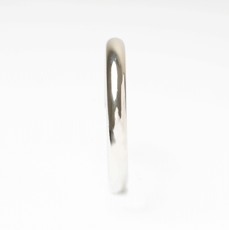 Pulsera rígida plateada de acero inoxidable