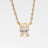 Collar de plata dorado con zirconia 