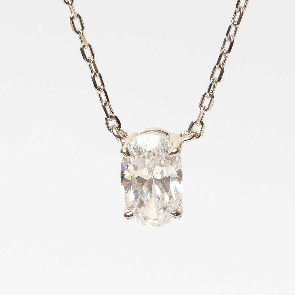 Collar de plata dorado con zirconia 