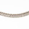 Pulsera plateada de acero inoxidable con zirconias