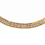Pulsera dorada de acero inoxidable con zirconias