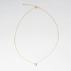 Collar de plata dorado con zirconia 
