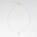 Collar de plata dorado con zirconia 