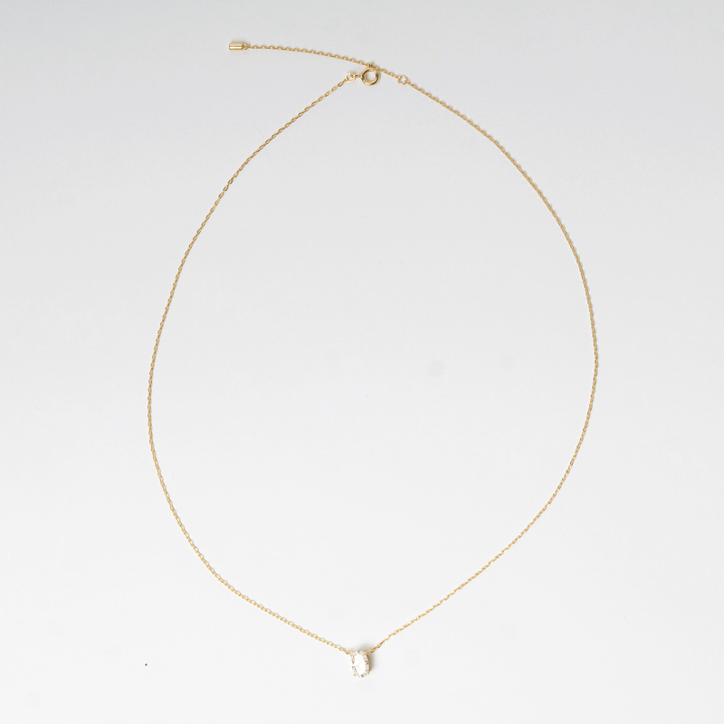 Collar de plata dorado con zirconia 