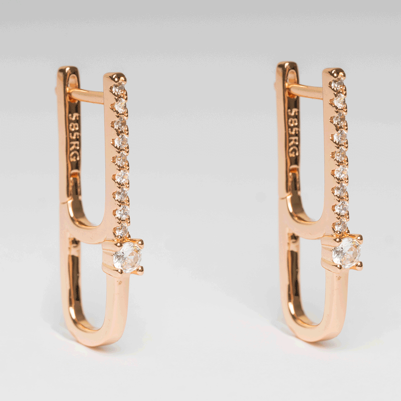 Aretes de acero inoxidable con zirconias