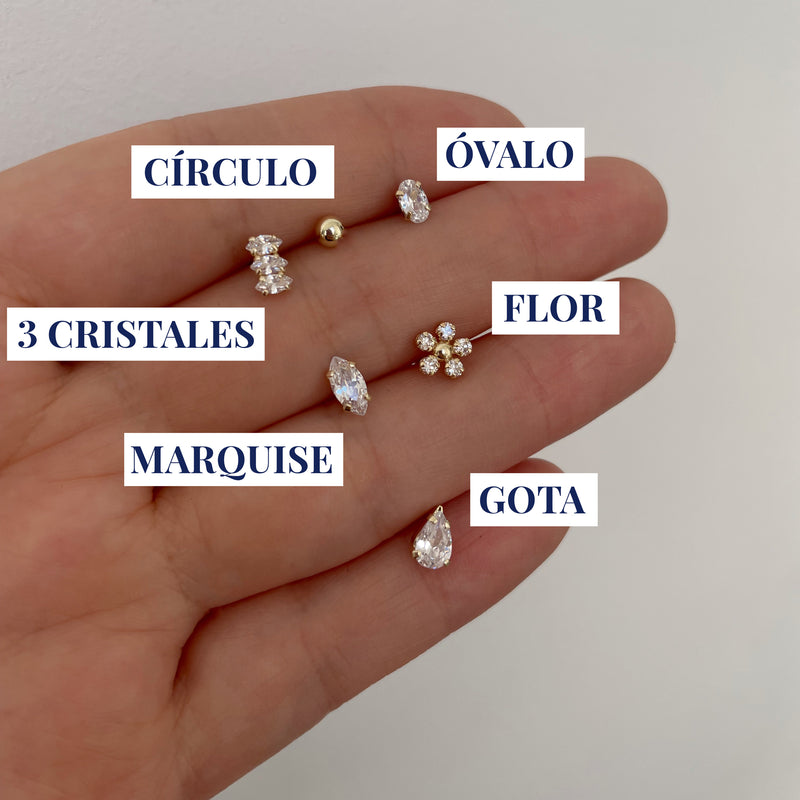 Aretes Oro 10k - Colección 5
