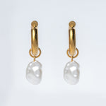 Baroque Pearl Hoops