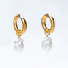 Baroque Pearl Hoops