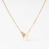 collar de chapa de oro en forma de mariposa