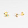 Aretes tipo Studs Minis de Plata en color dorado
