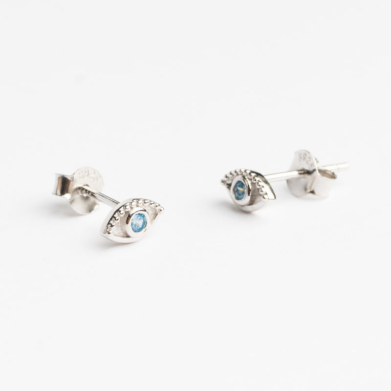 Aretes tipo Studs Minis de Plata en color plteado