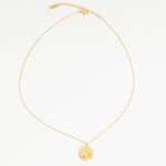 Collar de acero inoxidable con chapa de oro de 18 quilates con dije en forma de ojo