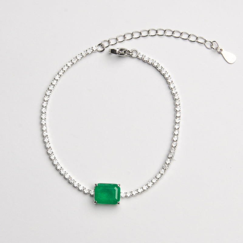 Pulsera Plateada de Plata 925 con zirconias 