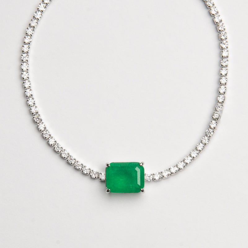 Pulsera Plateada de Plata 925 con zirconias 