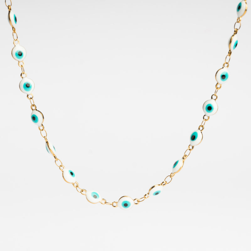 Collar de ojos en color blanco