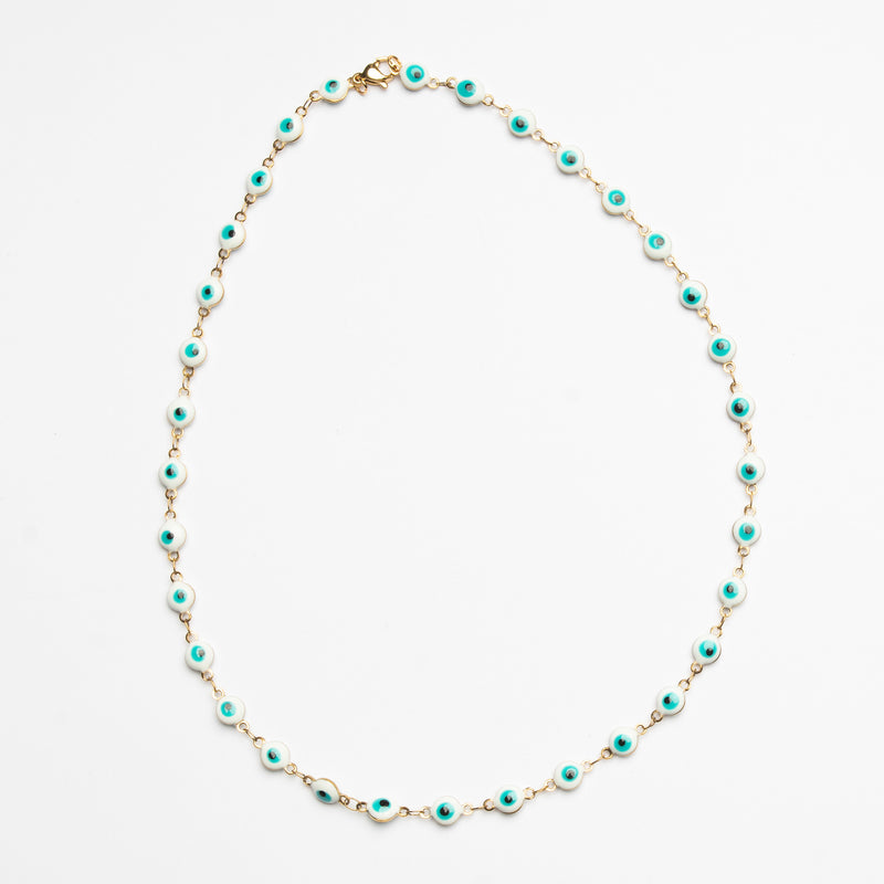 Collar de ojos en color blanco