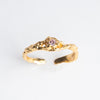 Anillo de plata color dorado con Zirconia rosa