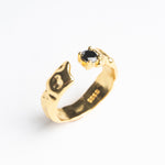 Anillo de Plata color dorado con acabado mate 