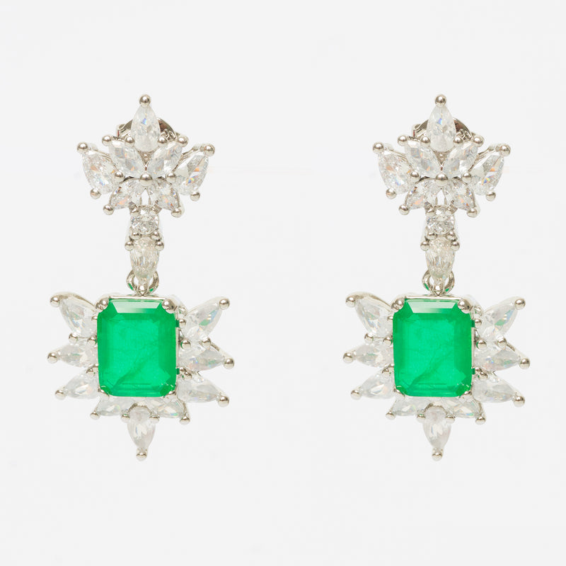 Fern Crystal Earrings