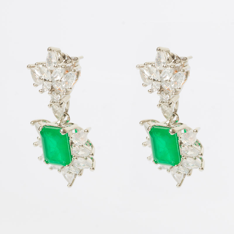 Fern Crystal Earrings