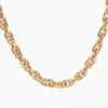 cadena de acero inoxidable en color dorado con eslabones gruesos