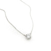 Collar de Plata con dije de zirconia redonda