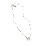 Collar de Plata con dije de zirconia redonda