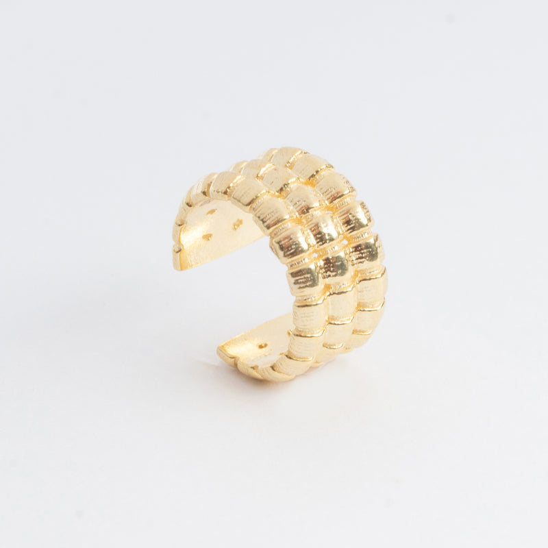 Ear cuff de plata en color dorado