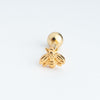 piercing de acero inoxidable en color dorado con forma de abeja miniatura