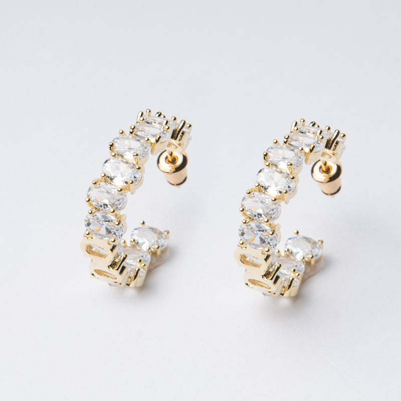 Crystal Modena Hoops