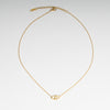 Collar de acero inoxidable con chapa de oro en color dorado y dije en forma de ojito