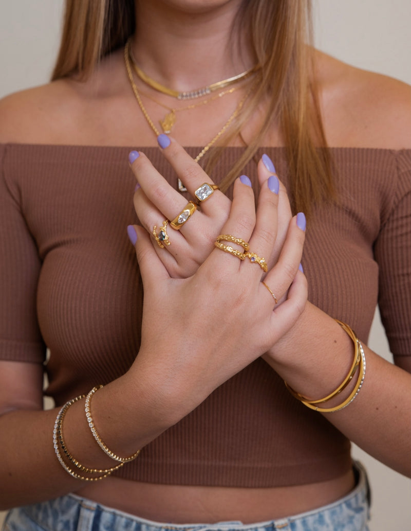 Demi Square Ring