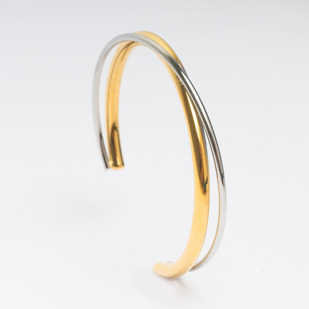 pulsera rígida con doble tonalidad