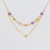 collar de acero inoxidable en color dorado con cadena doble