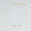 collar de acero inoxidable en color dorado con cadena doble